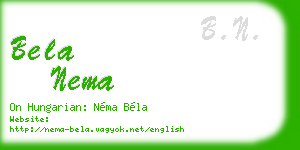 bela nema business card